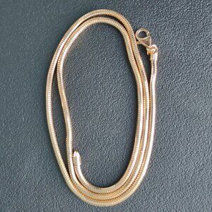 Unisex Bronze Milor Italy Snake Chain Necklace 24" long 3mm thick
